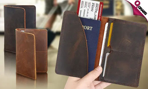 Vintage Leather Passport Holder!